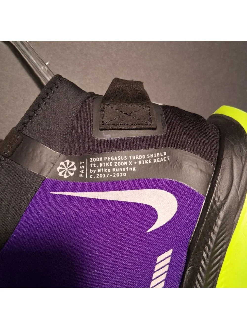 Nike Zoom Pegasus Turbo Shield Running Shoes Purple/Black Volt Mens Size 10